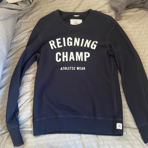 Reigning Champ Navy Men’s Crewneck Size Small